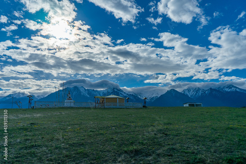 tent in the mountains photo