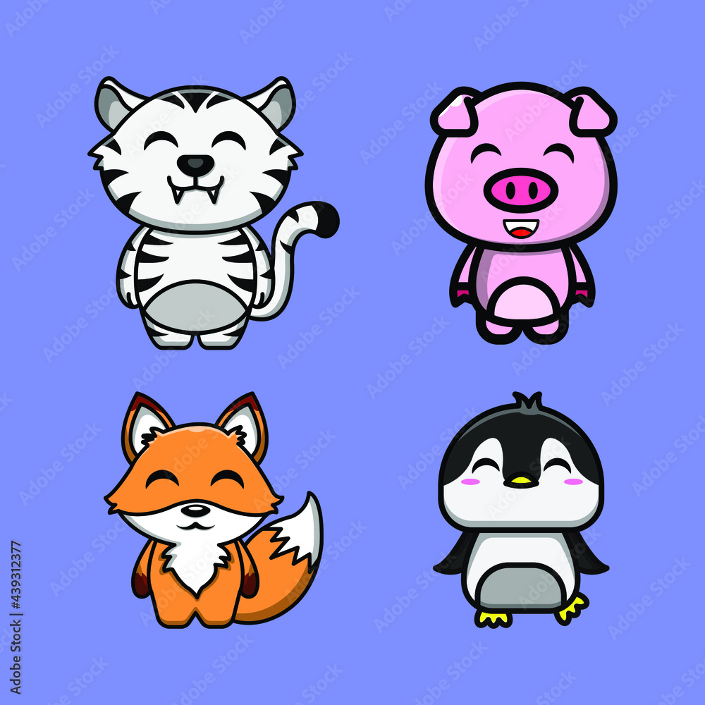 animal cartoon icon. vector illustration