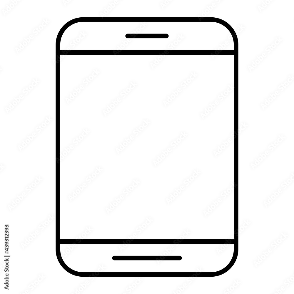 Vector Tablet Outline Icon Design Vector Tablet Outline Icon Design