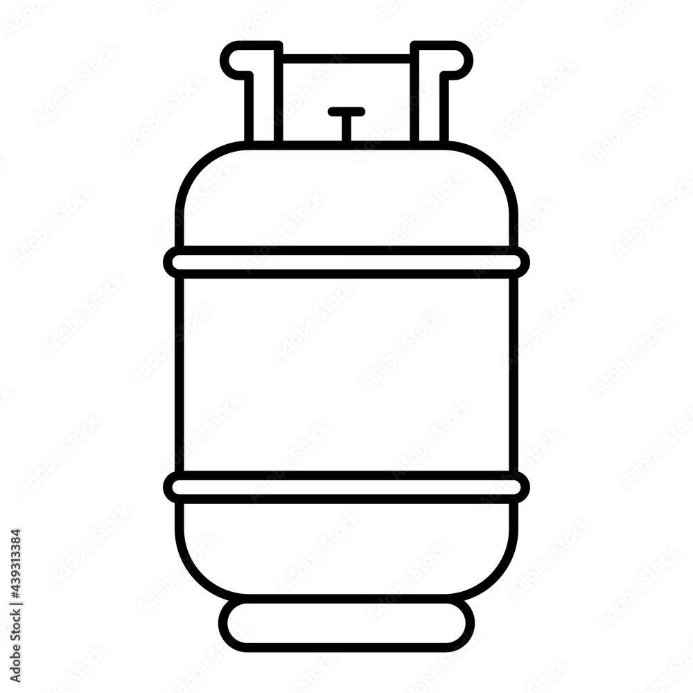 Vector Gas Cylinder Outline Icon Design Vector Gas Cylinder Outline Icon Design