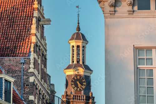 The historic Wijnhuistoren tower in the city center of Zutphen, The Netherlands photo