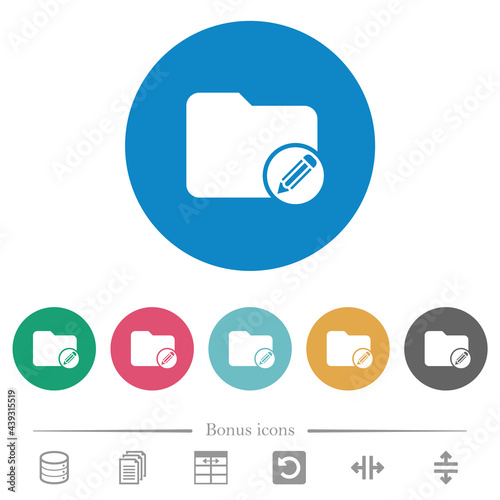 Edit directory flat round icons