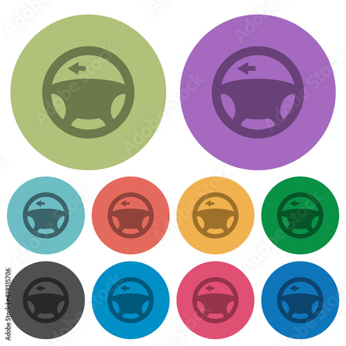 Car turn left signal dashboard light color darker flat icons