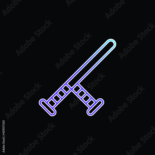 Baton blue gradient vector icon