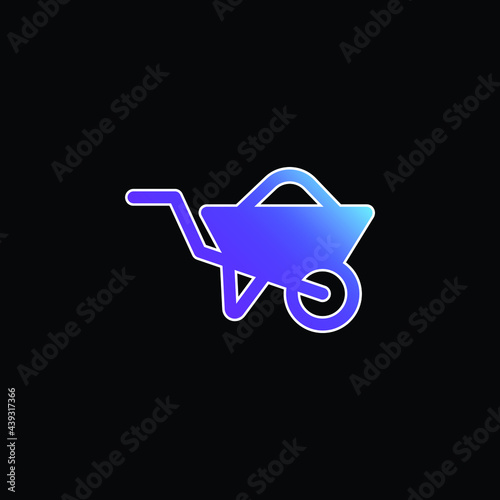 Barrow blue gradient vector icon