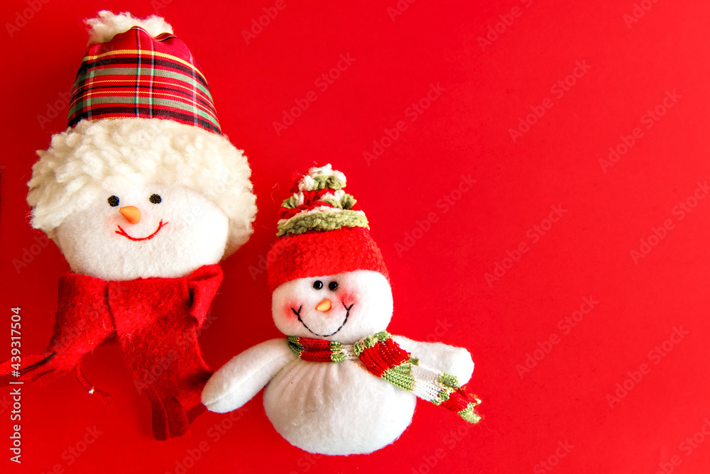 Christmas ornaments on the red background. Christmas ornaments on the red background.