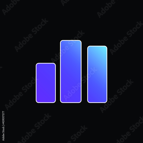 Bars Graphic blue gradient vector icon