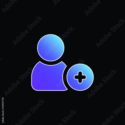 Add Friend blue gradient vector icon