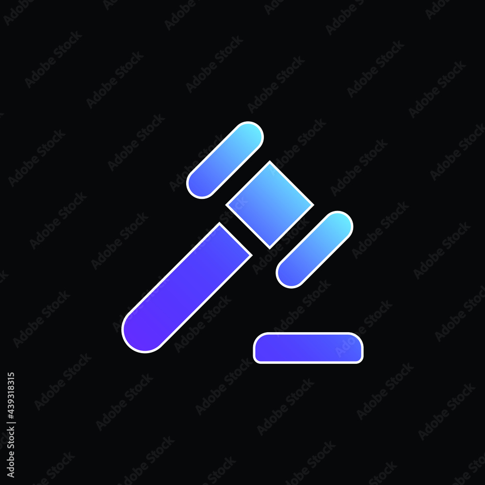 Auction blue gradient vector icon Auction blue gradient vector icon