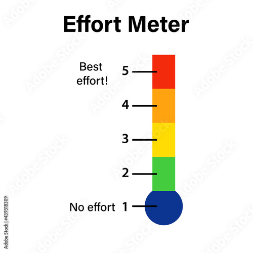 Effort meter template. Clipart image