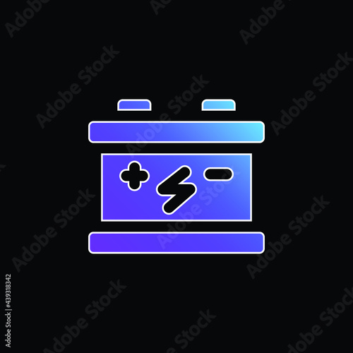 Battery blue gradient vector icon