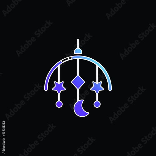 Baby Mobile blue gradient vector icon