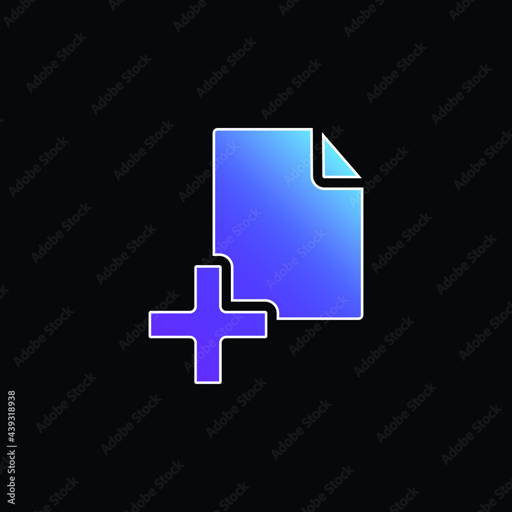 Obraz premium Add File blue gradient vector icon