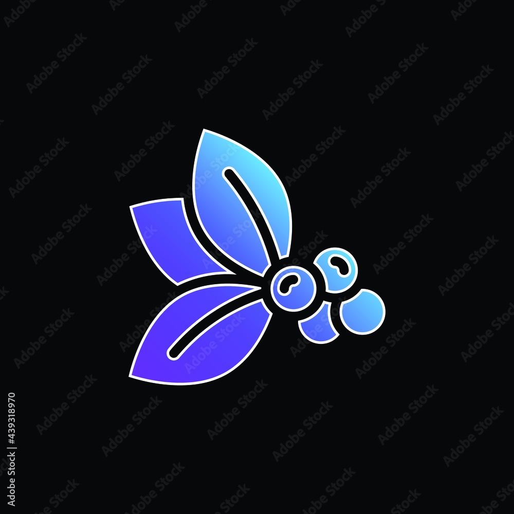 Berries blue gradient vector icon Berries blue gradient vector icon
