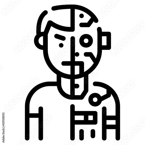 humanoid outline icon
