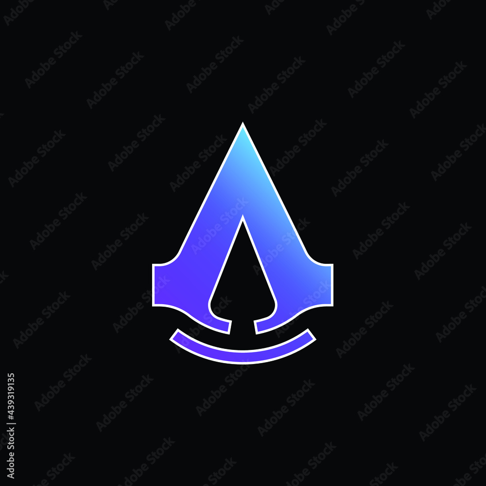 Assassins Creed blue gradient vector icon Assassins Creed blue gradient vector icon
