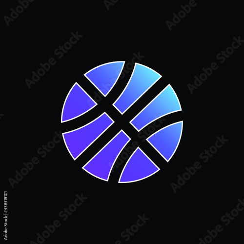 Baseball Circular Ball blue gradient vector icon