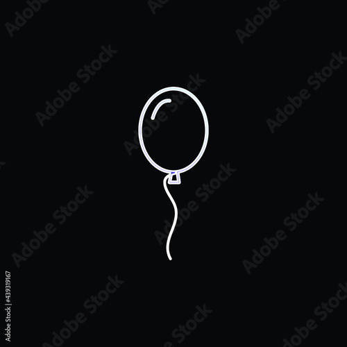 Balloon blue gradient vector icon