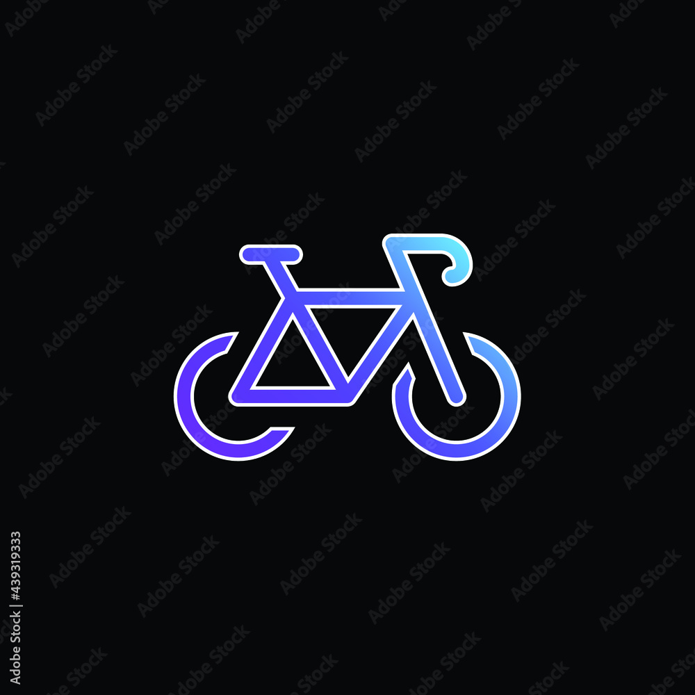 Bicycle blue gradient vector icon Bicycle blue gradient vector icon