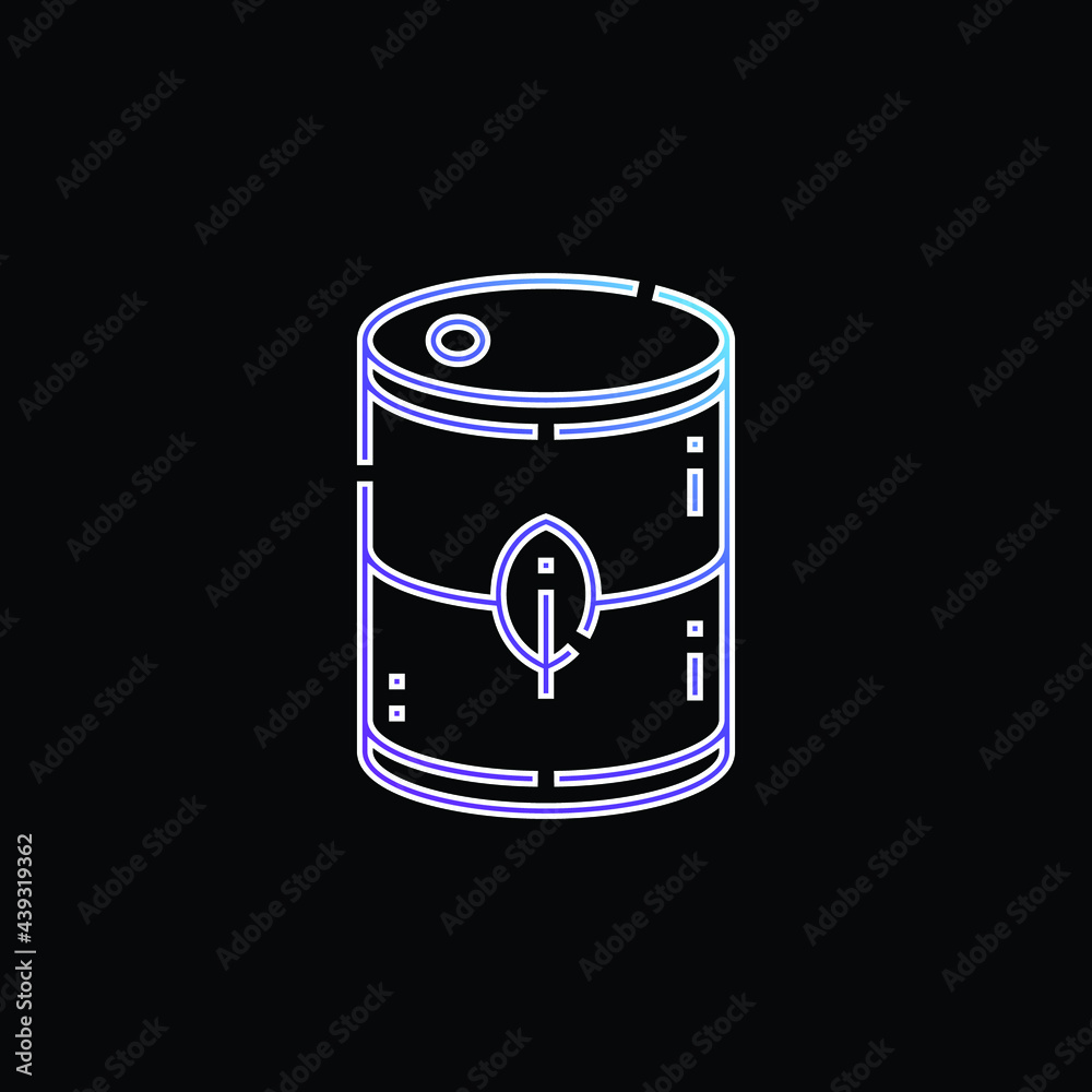 Biodiesel blue gradient vector icon