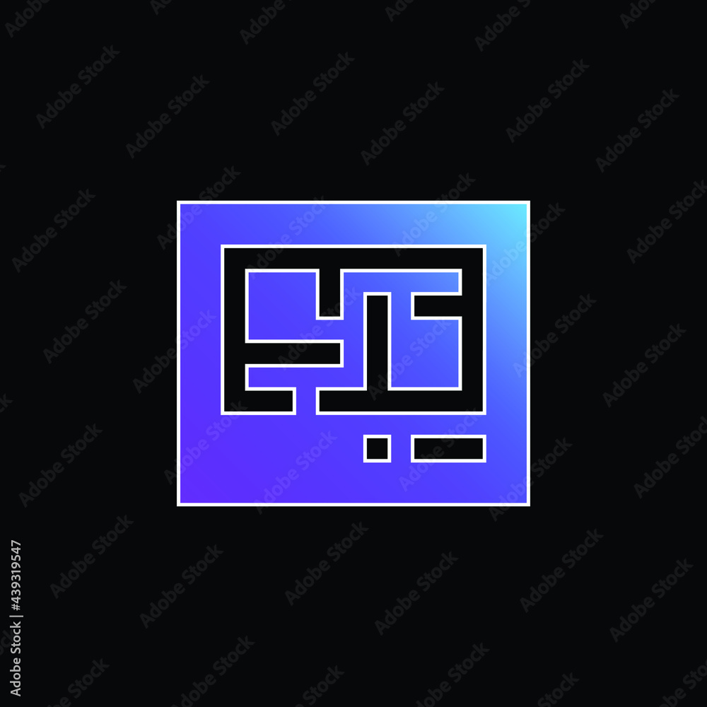 Blueprint blue gradient vector icon Blueprint blue gradient vector icon