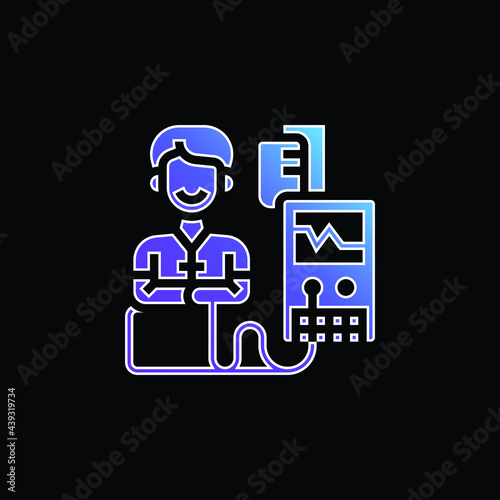 Blood Donation blue gradient vector icon