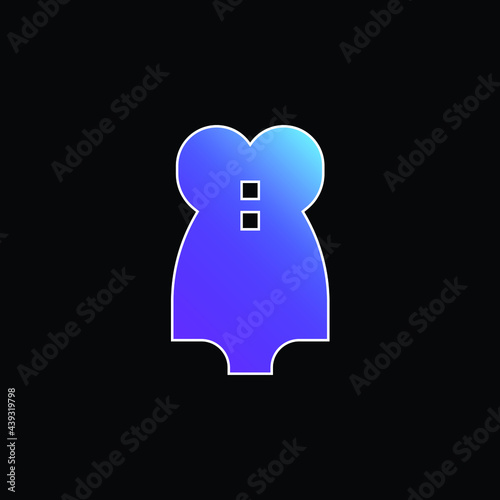 Bodysuit blue gradient vector icon