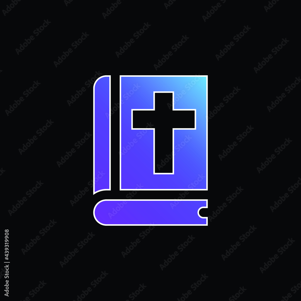 Obraz premium Bible blue gradient vector icon
