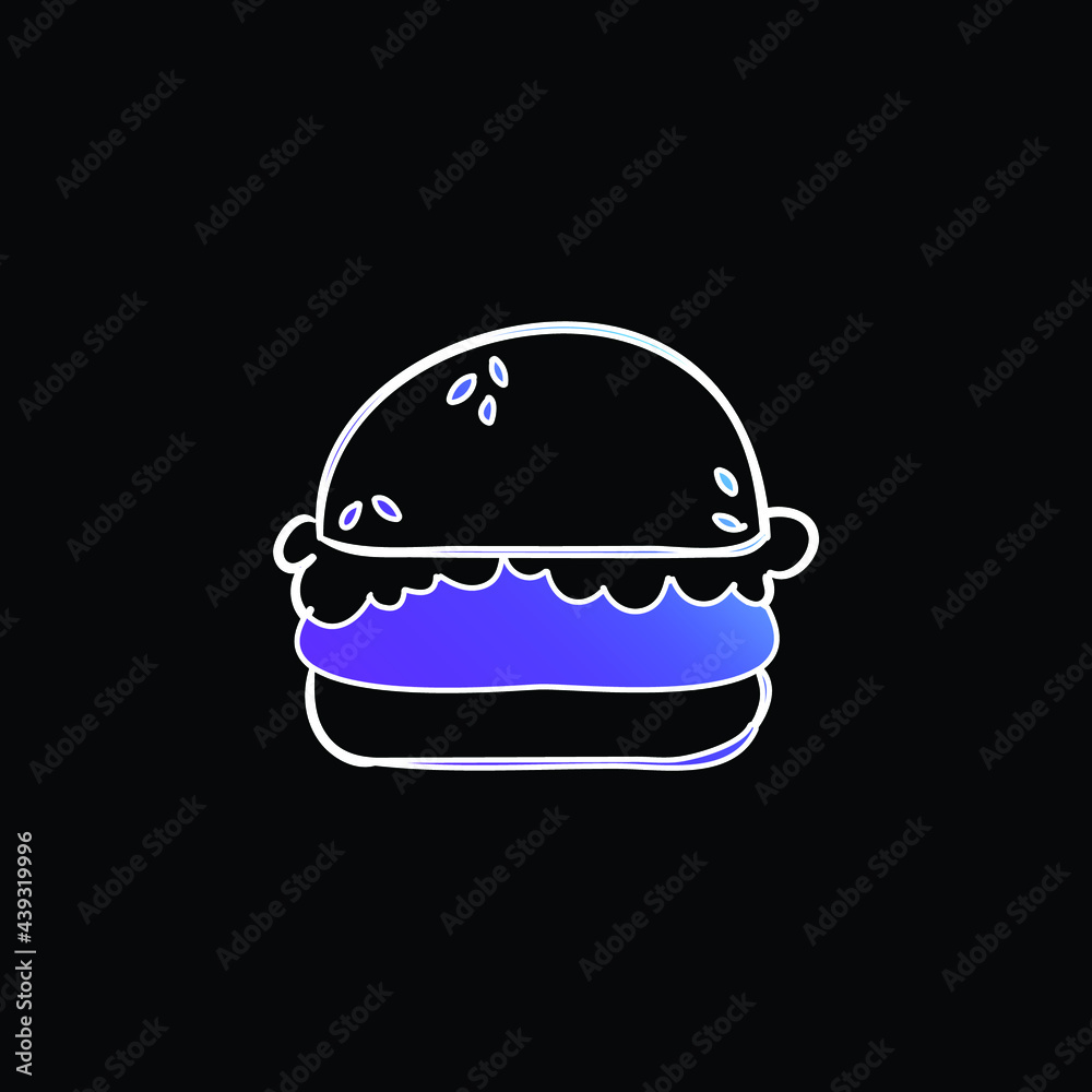 Bread blue gradient vector icon Bread blue gradient vector icon