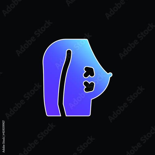 Breast blue gradient vector icon