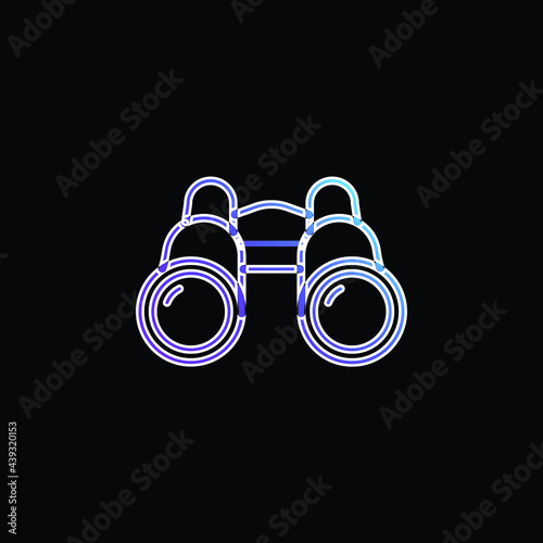 Binoculars blue gradient vector icon