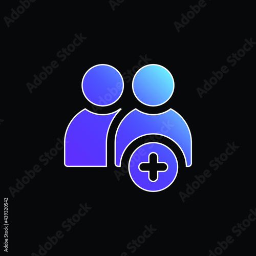 Add blue gradient vector icon