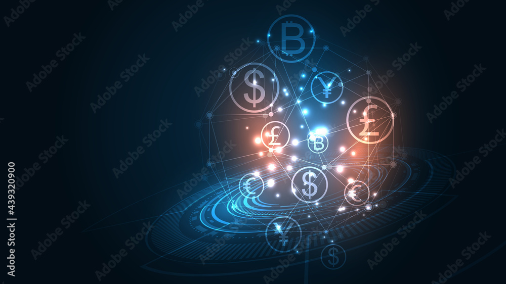 Money transfer, money transaction, global currency network, stock exchange business concept Money transfer, money transaction, global currency network, stock exchange business concept