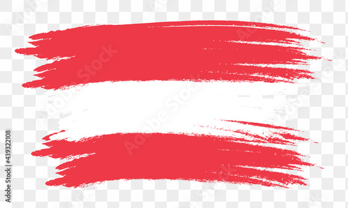 Abstract austria flag using brush style . vector illustration