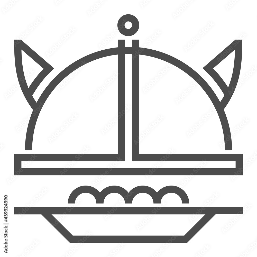 Swedish cuisine, square line vector icon. Swedish cuisine, square line vector icon.