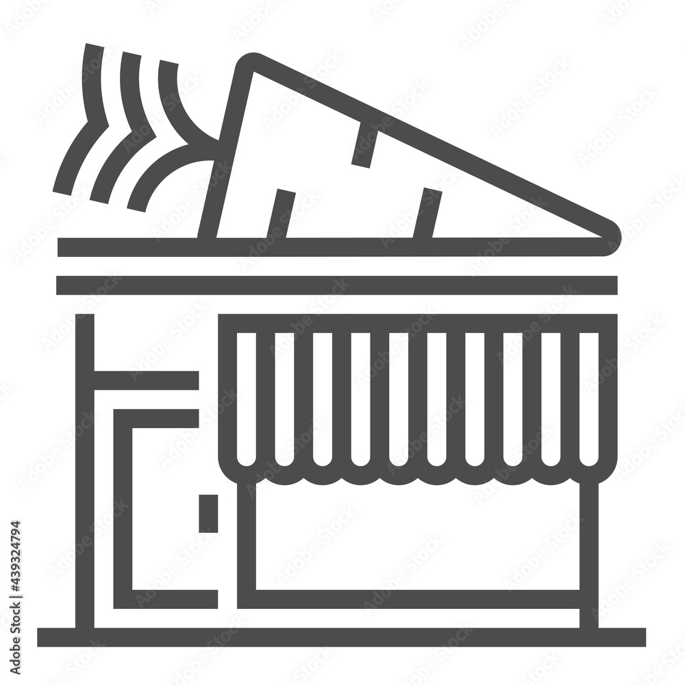 Vegan restaurant, square line vector icon Vegan restaurant, square line vector icon