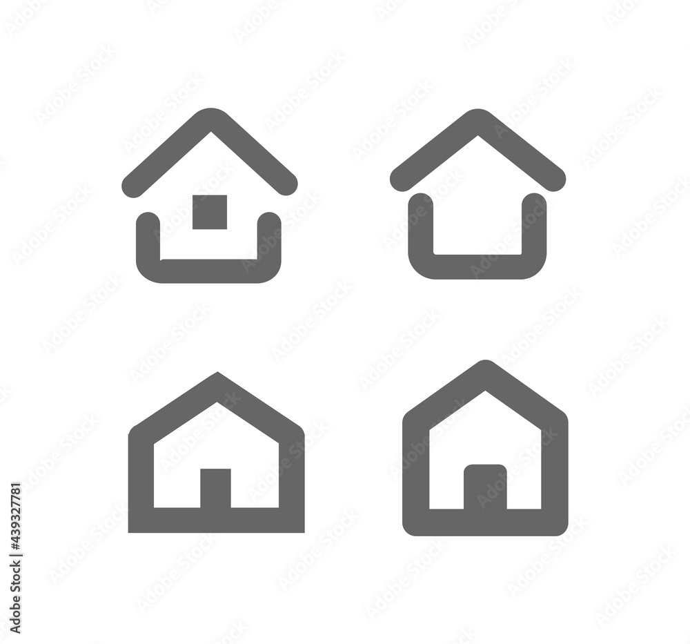 Home web icon set. House logo Home web icon set. House logo