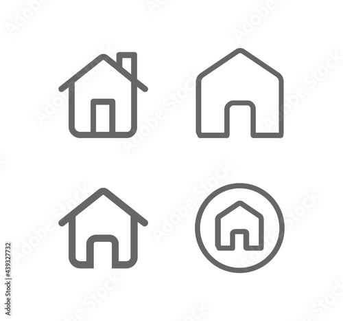 Home web icon set. House logo