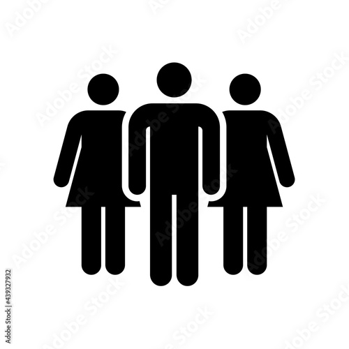 Group People Icon. Men and women. Vector illustration.