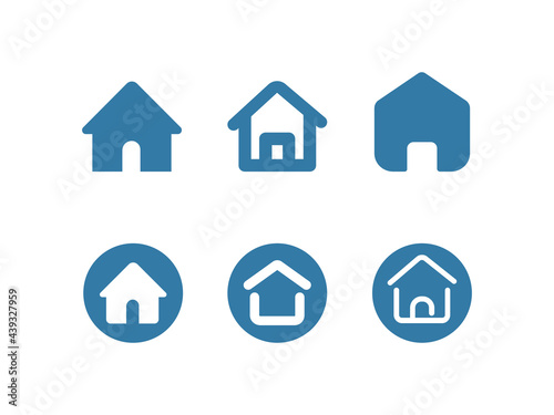 Home web icon set. House logo