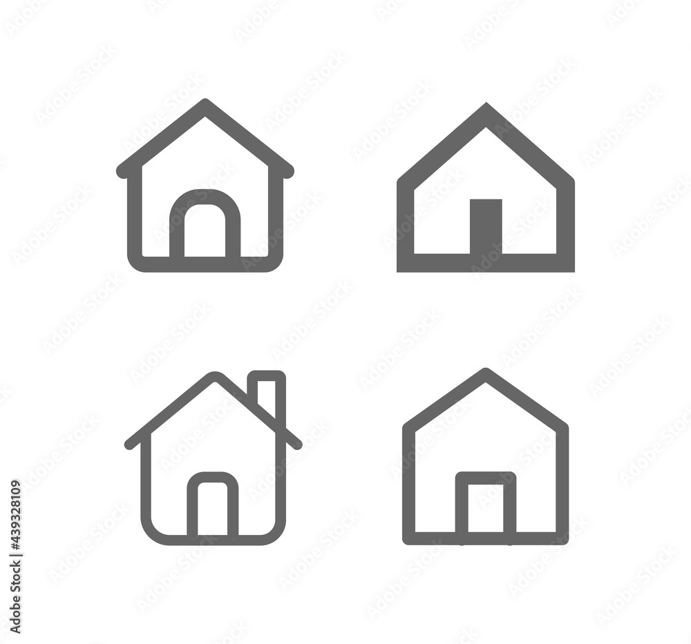 Home web icon set. House logo Home web icon set. House logo