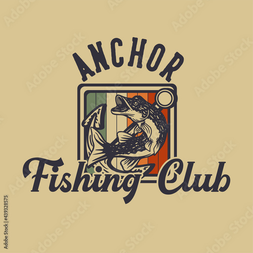 Let's hook up Fishing more worry less vintage illustration