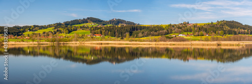 Panorama Landschaft im Allgäu am Forggensee