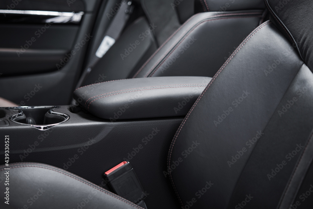 Modern Car Dark Leather Interior Modern Car Dark Leather Interior