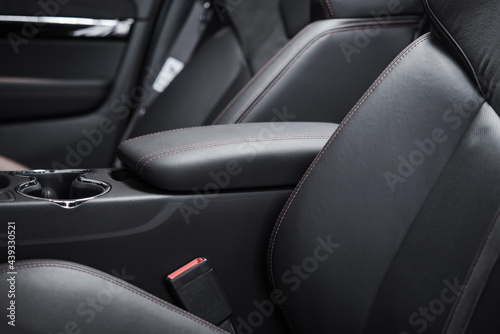 Modern Car Dark Leather Interior