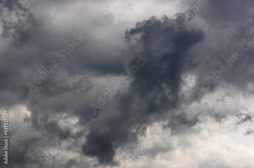 A sky with storm clouds