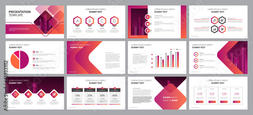 business presentation template design backgrounds and page layout design for brochure, book, magazine, annual report and company profile, with info graphic elements graph design concept photo