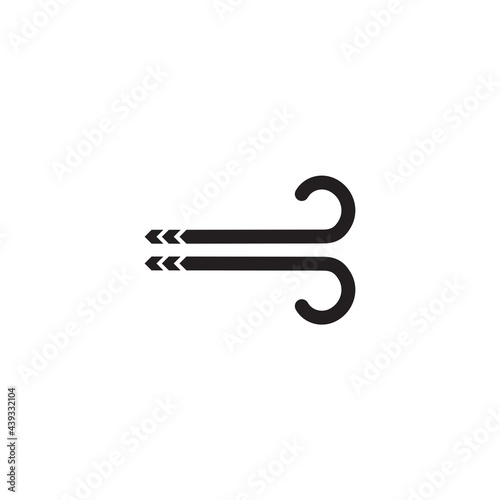 Wind icon logo design template