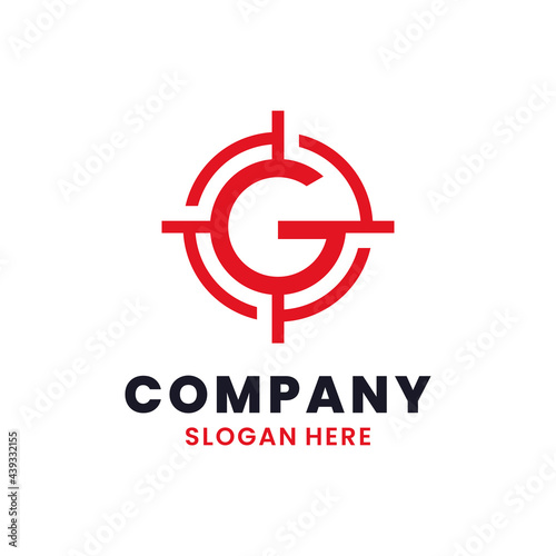 Letter G Target Logo Template Design. Vector illustration