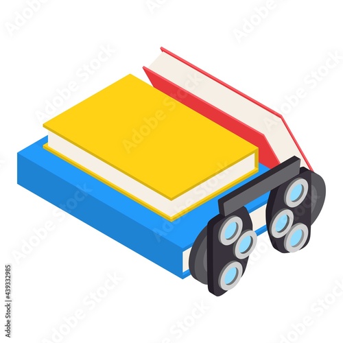 Phoropter icon. Isometric illustration of phoropter vector icon for web